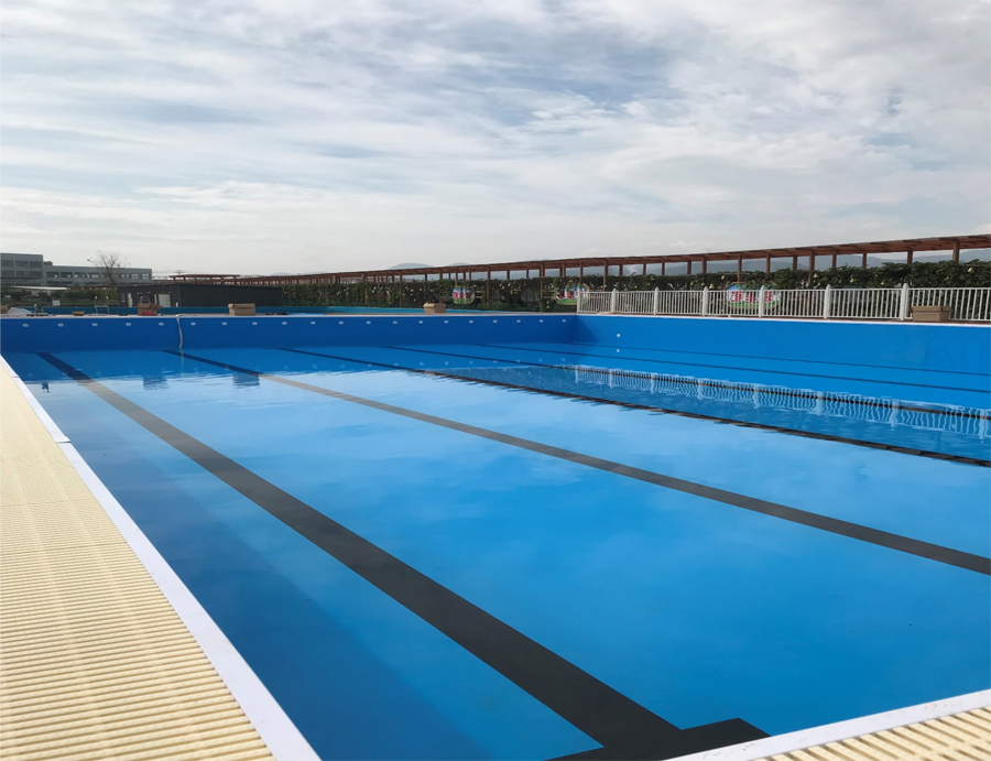 麗水市蓮都區港口村鋼結構拼裝泳池項目  泳池大小：25*16米(圖1)